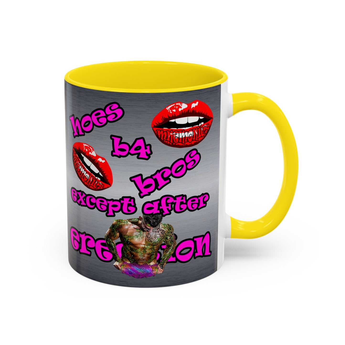 hoes b4 bros - Accent Mug (brushed nickel)