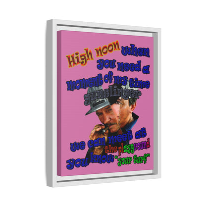 high noon - framed canvas art (light pink)
