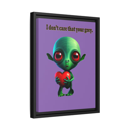 I don't care that your grey - framed canvas art (light purple)