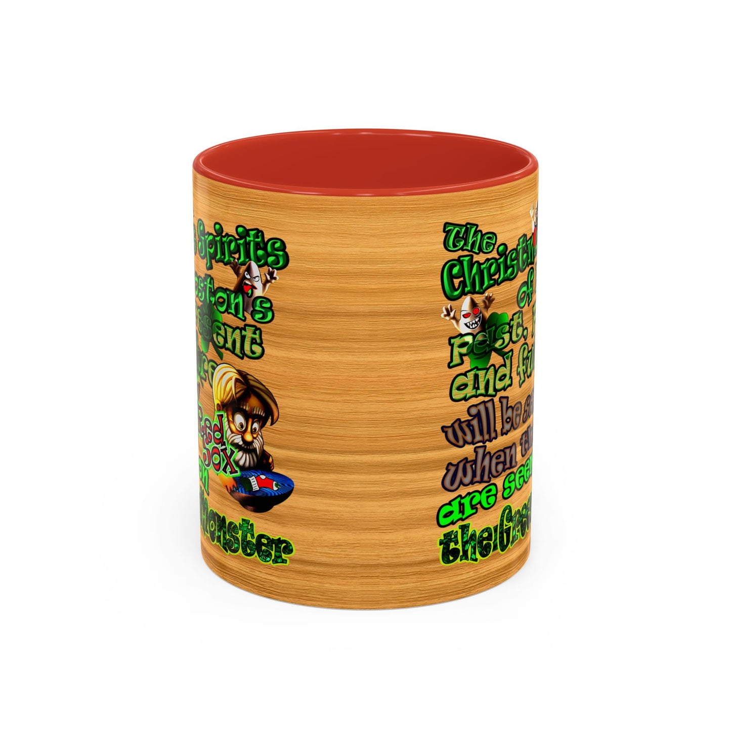 christmas spirits of boston - Accent Mug (butterscotch wood finish)