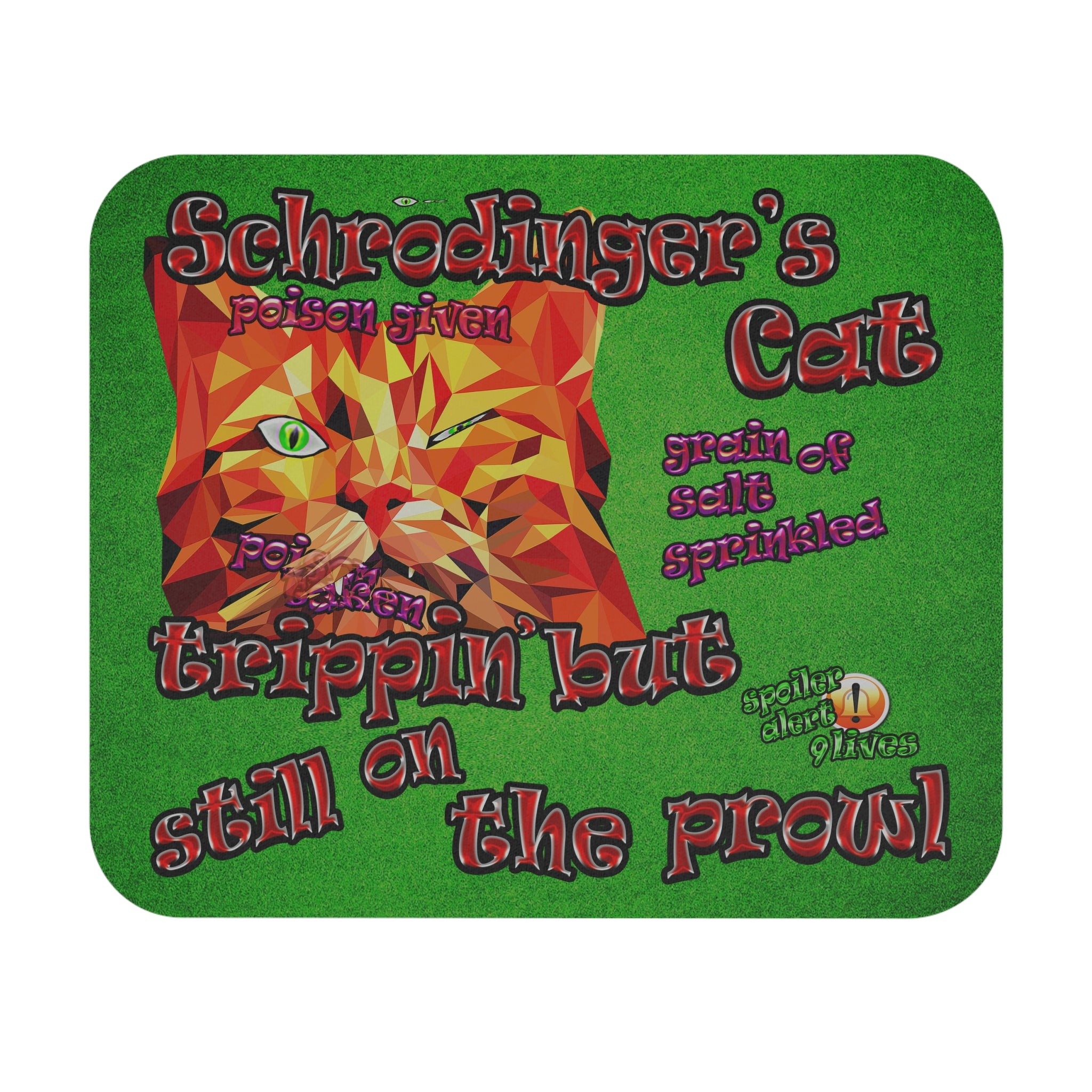 schrodinger's cat - Mouse Pad (Rectangle) (green turf)