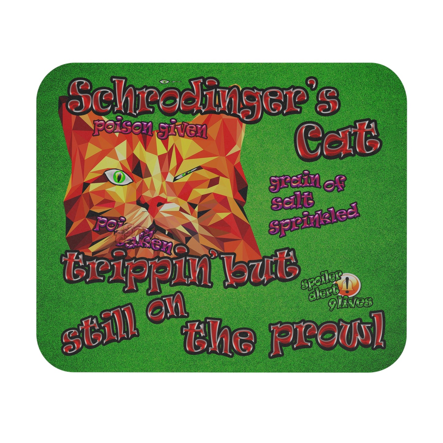 schrodinger's cat - Mouse Pad (Rectangle) (green turf)