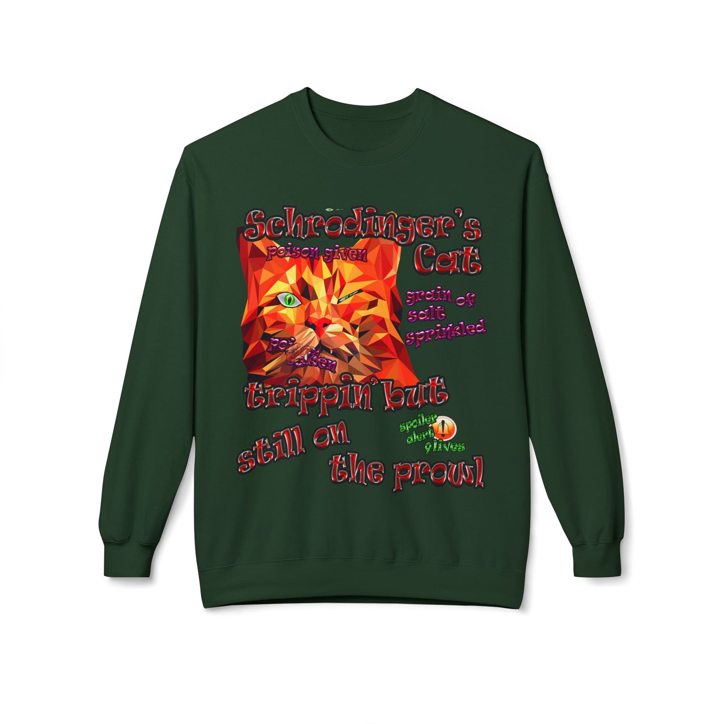 schrodinger's cat - Unisex Midweight Softstyle Fleece Crewneck Sweatshirt
