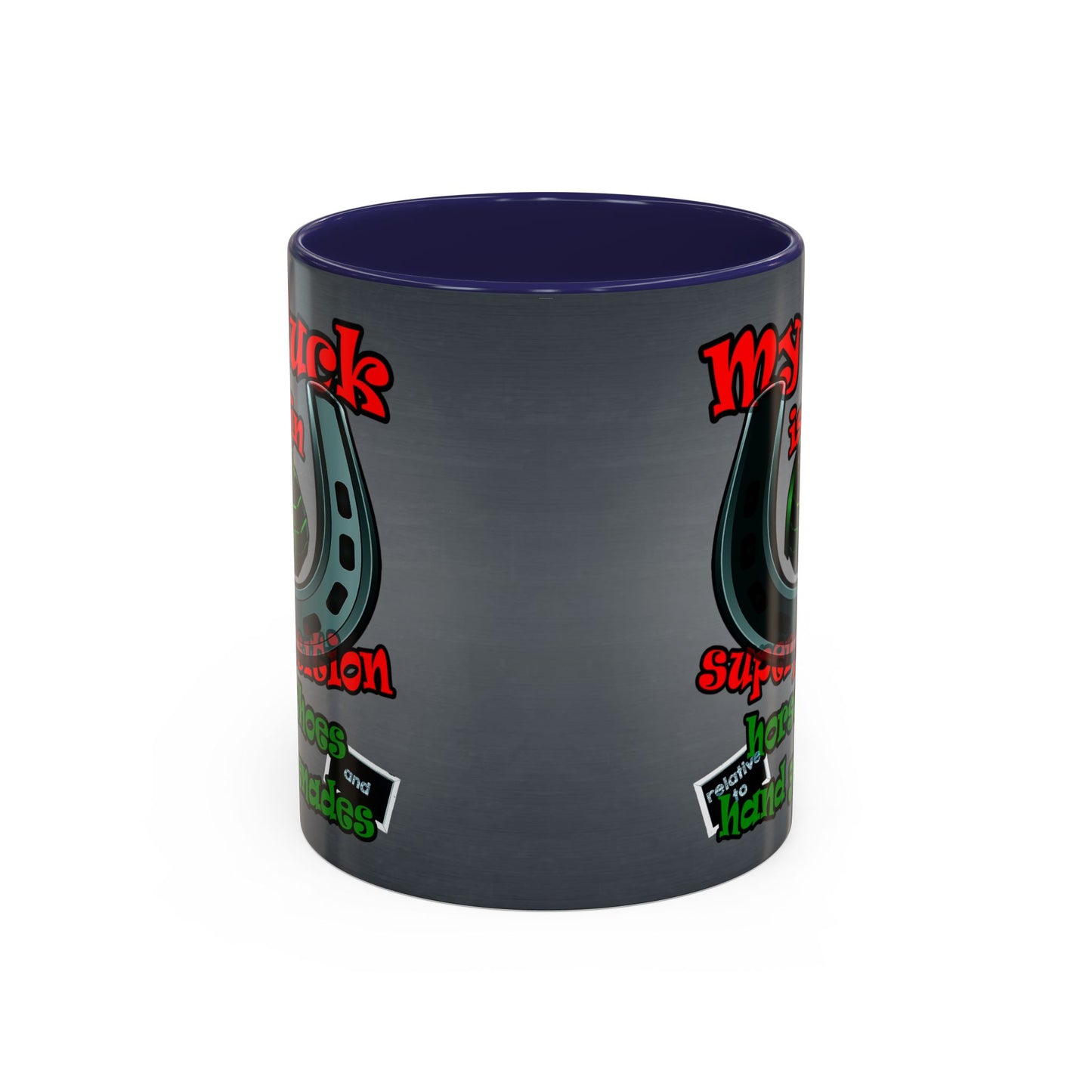 my luck - Accent Mug (grey-light grey)