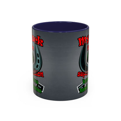my luck - Accent Mug (grey-light grey)