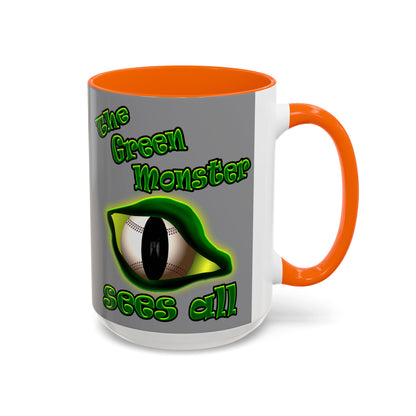 green monster - Accent Mug (grey)