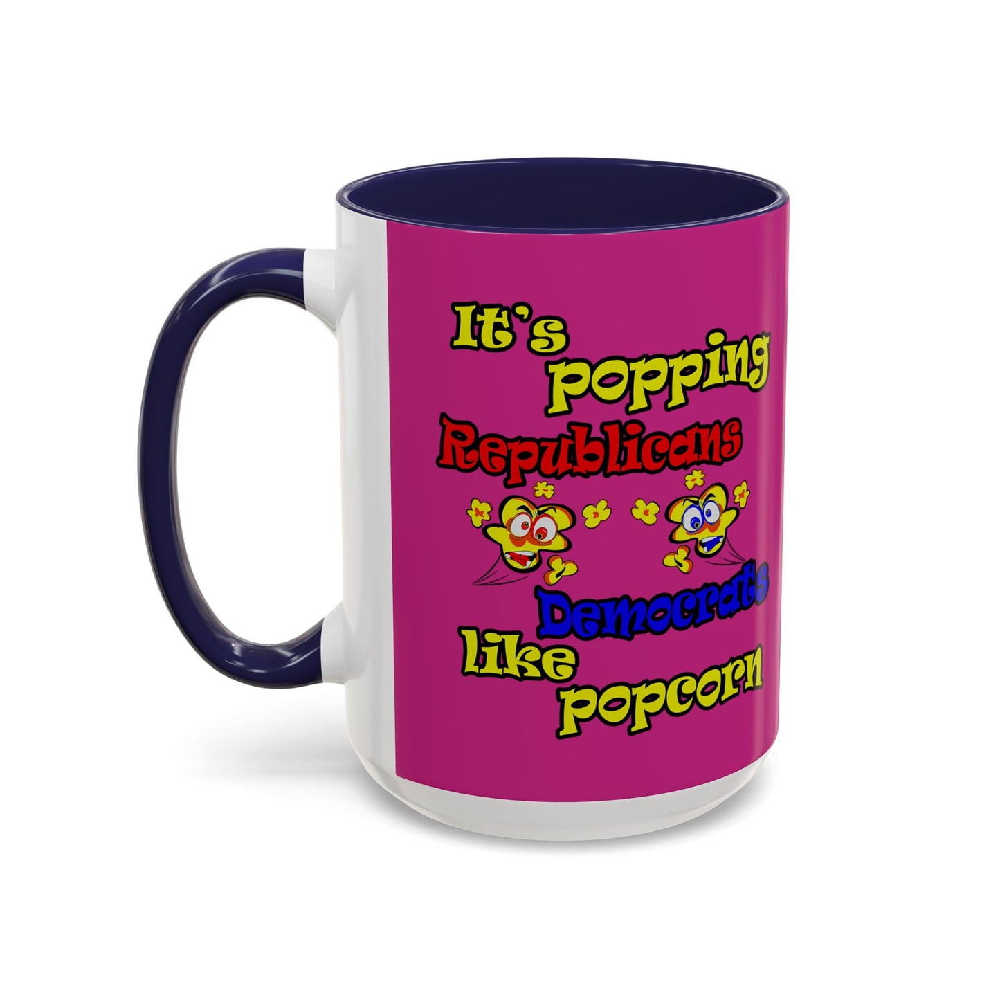 popping like popcorn - Accent Mug (pink)