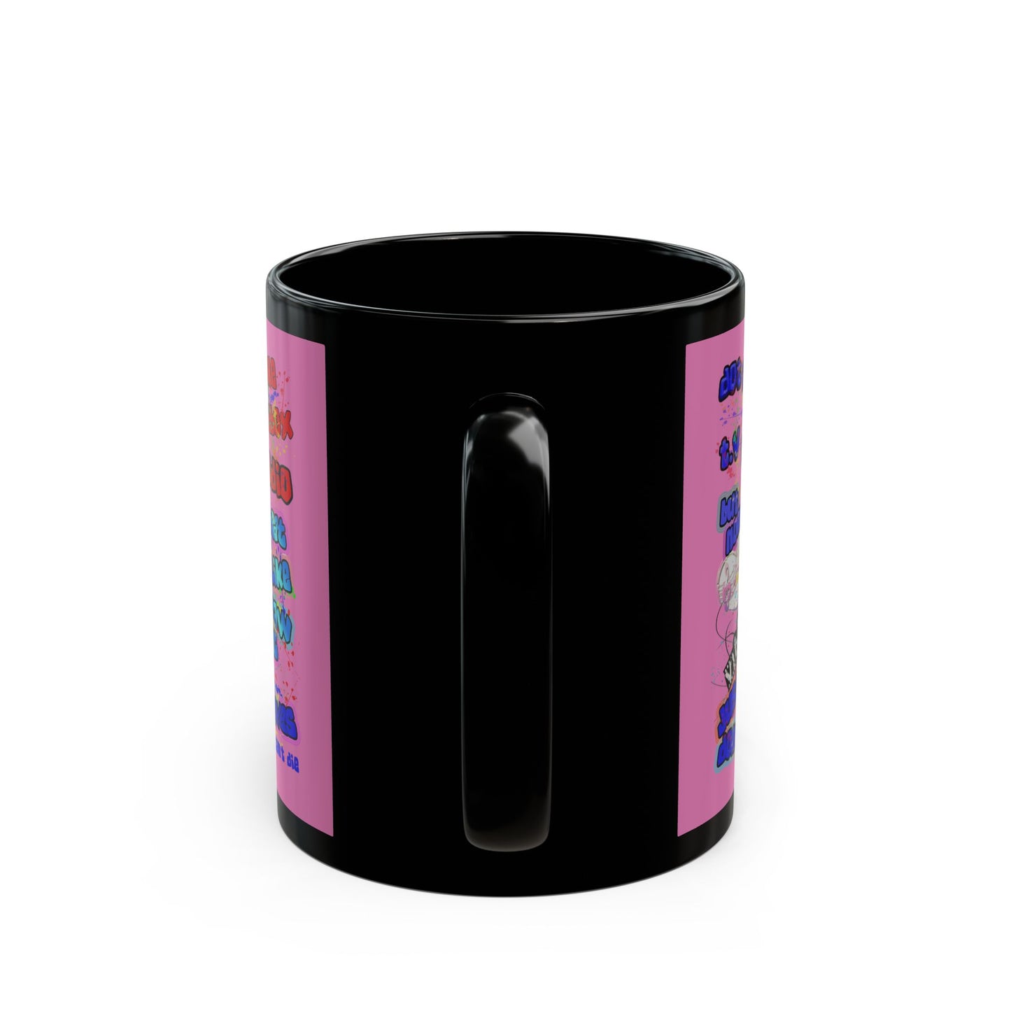 drop the beat - Black Mug (light pink)