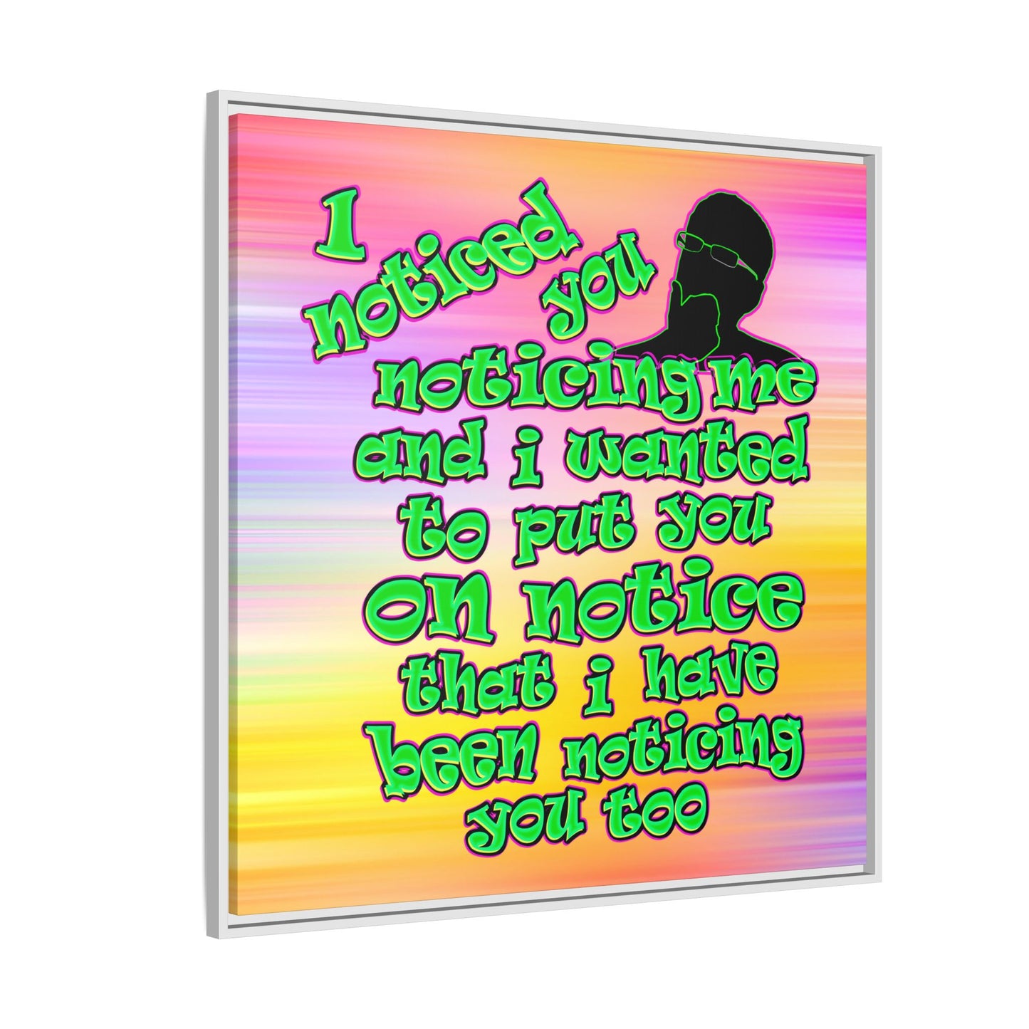 noticed you noticing - framed canvas art (color blur)