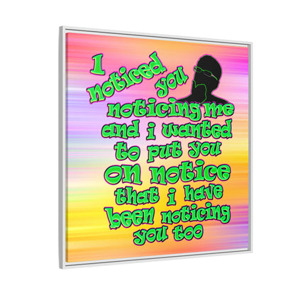noticed you noticing - framed canvas art (color blur)