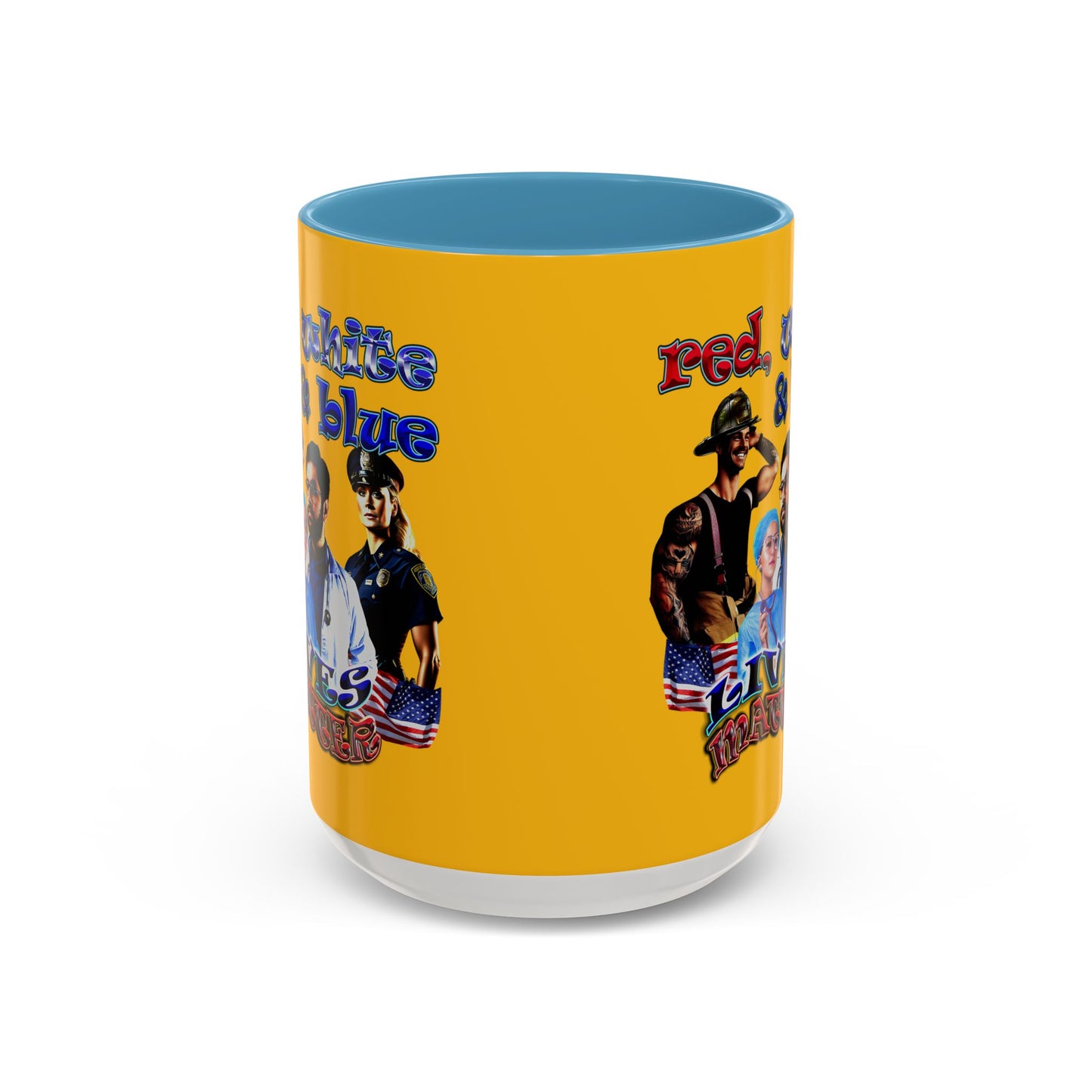 rw&b lives matter - Accent Mug (yellow)