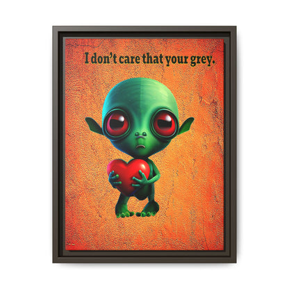 I don't care that your grey - framed canvas art (burnt orange)