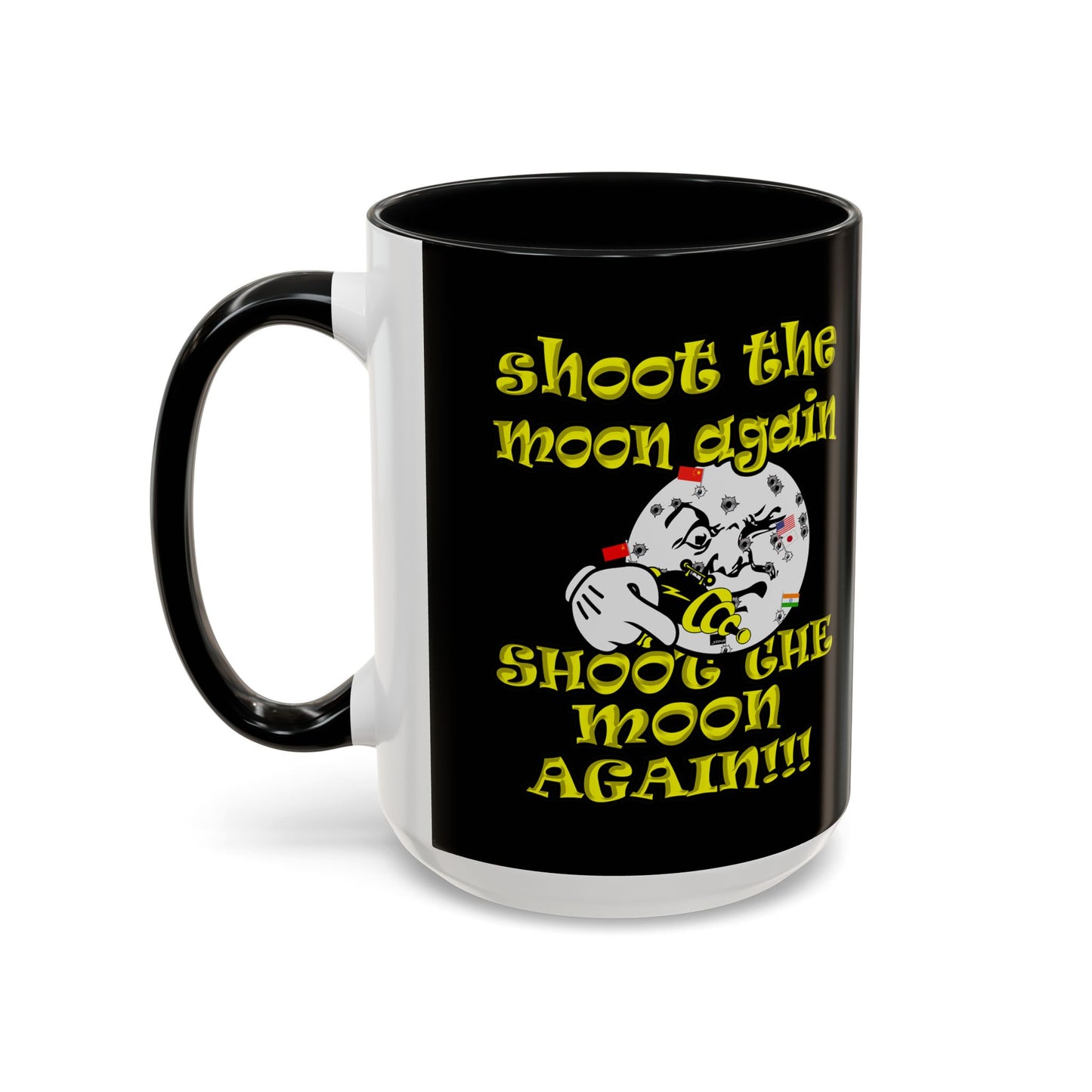 shoot the moon again - Accent Mug (black)