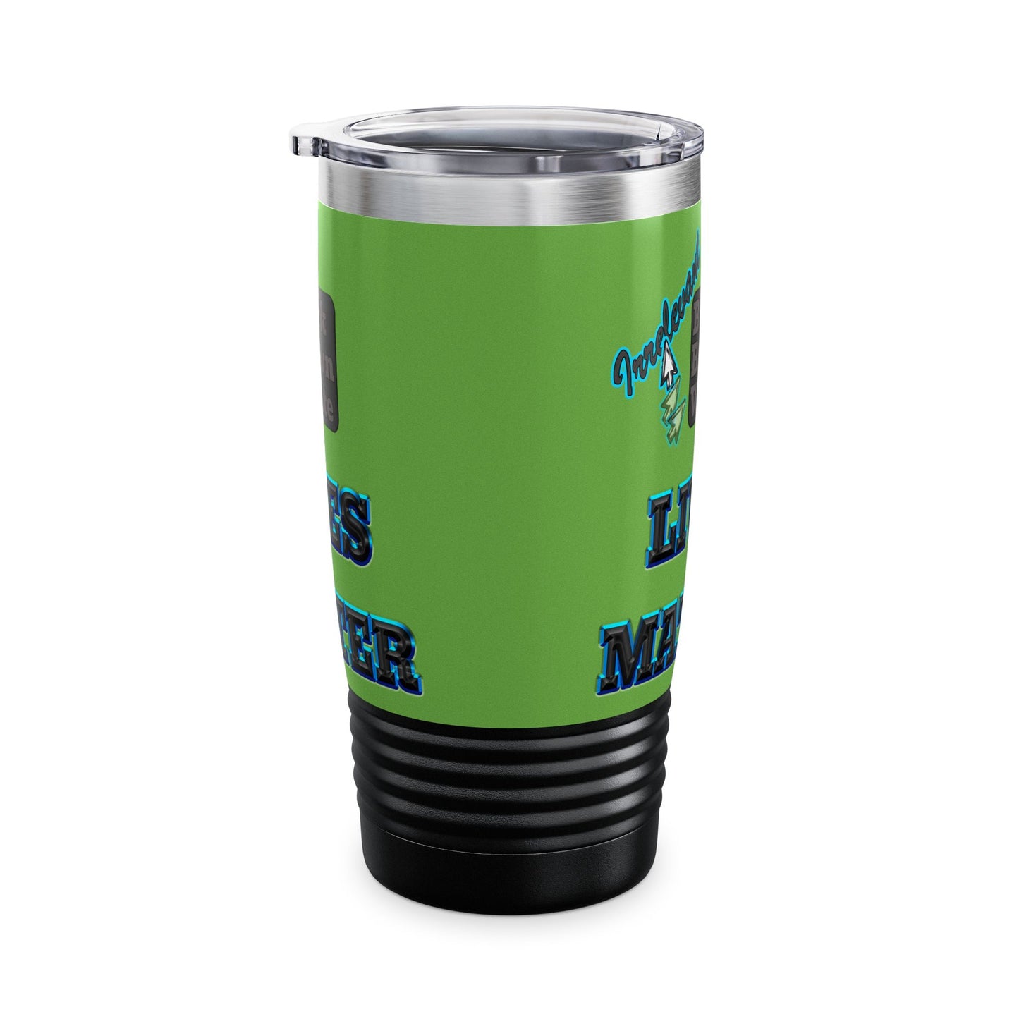 irrelevant - Ringneck Tumbler, 20oz (green)