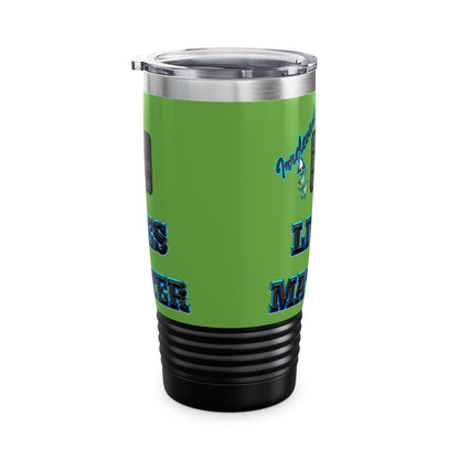 irrelevant - Ringneck Tumbler, 20oz (green)
