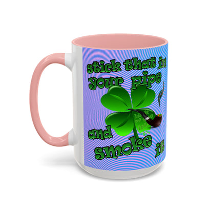 celtics logo - Accent Mug (light blue-purple wave)