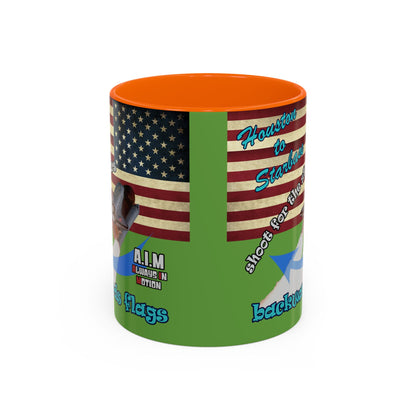 shoot for the stars - Accent Mug (green)