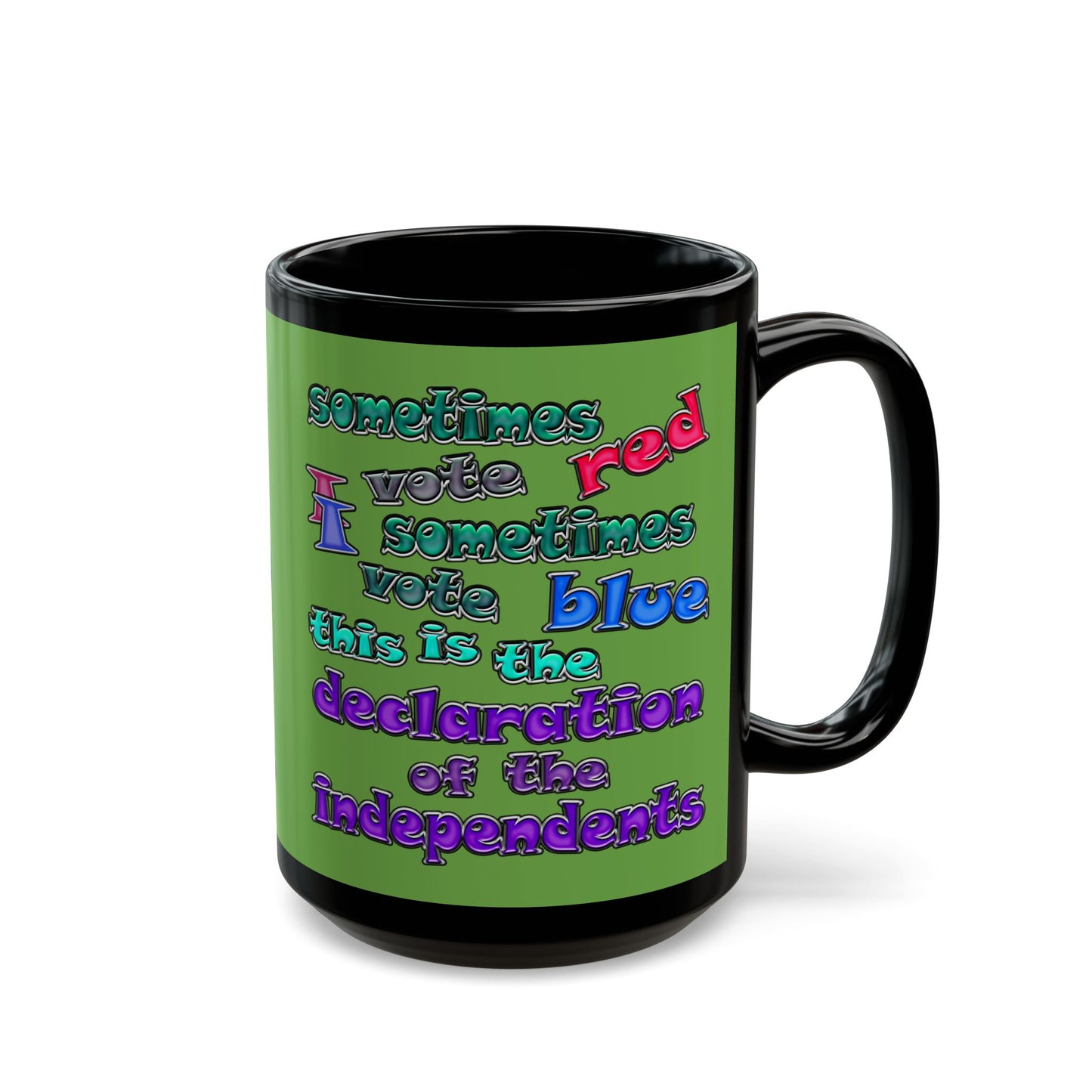 declaration of the independents - Black Mug (green)