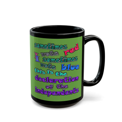 declaration of the independents - Black Mug (green)