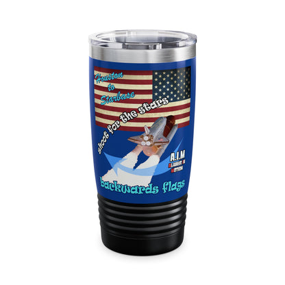 shoot for the stars - Ringneck Tumbler, 20oz (dark blue)