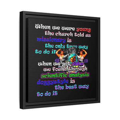 doggystyle - framed canvas art (black)