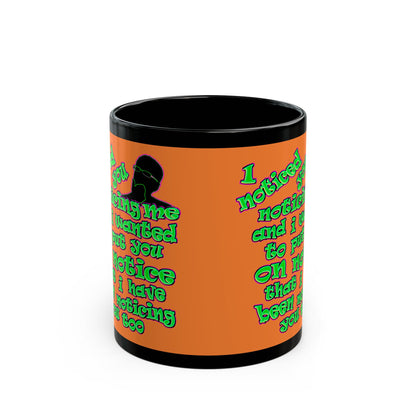noticed you noticing - Black Mug (crusta)