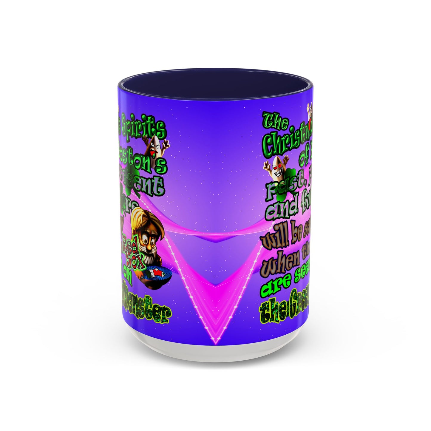 christmas spirits of boston - Accent Mug (purple-pink wave)
