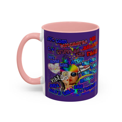 drop the beat - Accent Mug (purple)