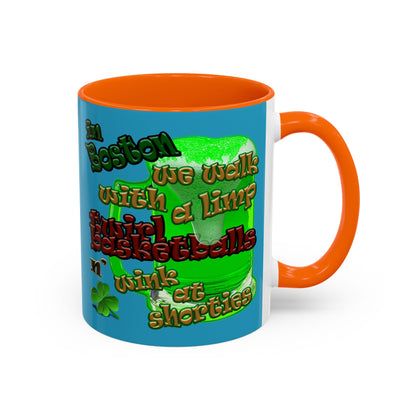 celtics logo - Accent Mug (turquoise)