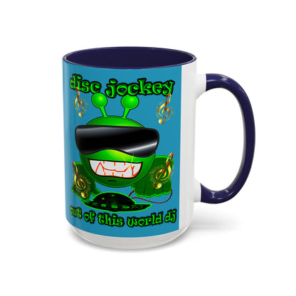 disc jockey - Accent Mug (turquoise)