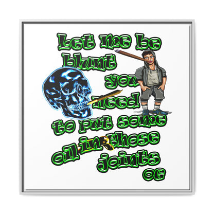 og - framed canvas art (white)