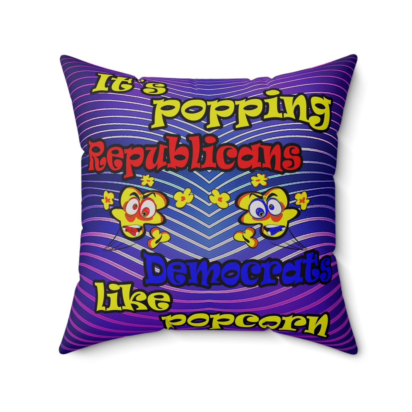 popping like popcorn - Faux Suede Square Pillow - (purple wave)