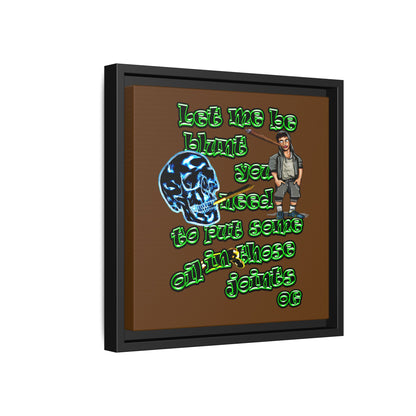 og - framed canvas art (brown)