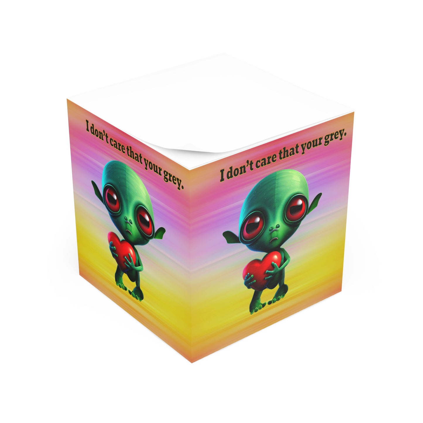I don't care that your grey - note cube (color blur)