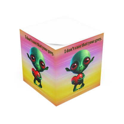 I don't care that your grey - note cube (color blur)
