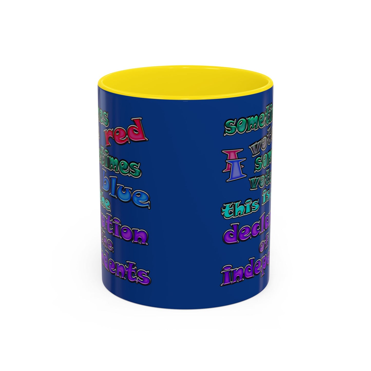 declaration of the independents - Accent Mug (dark blue)