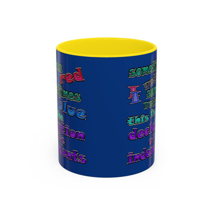 declaration of the independents - Accent Mug (dark blue)