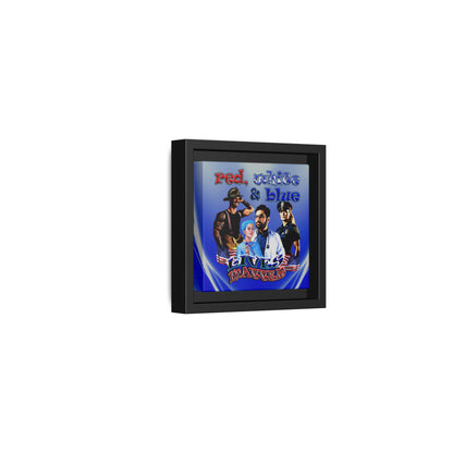 rw&b lives matter - framed canvas art (blue-white wave)