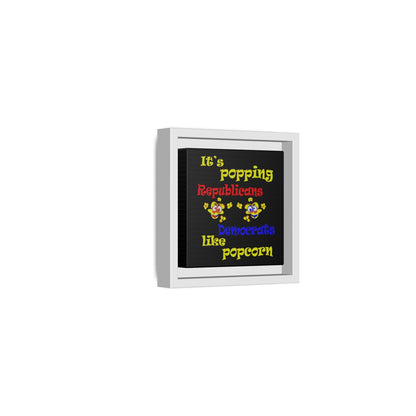 popping like popcorn - framed canvas art (black)