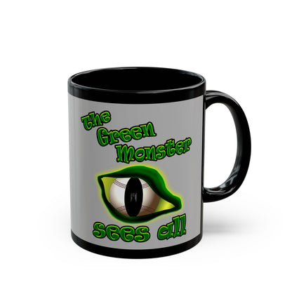 green monster - Black Mug (light grey)