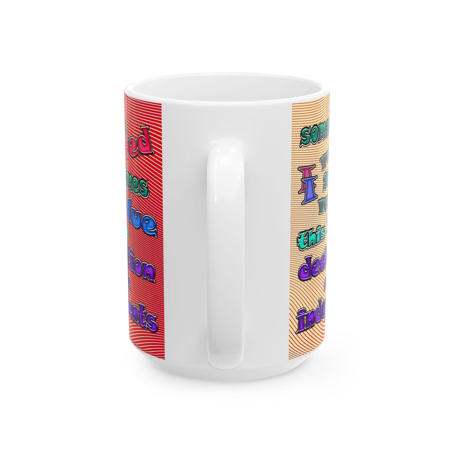 declaration of the independents - White Mug (yellow-orange wave)