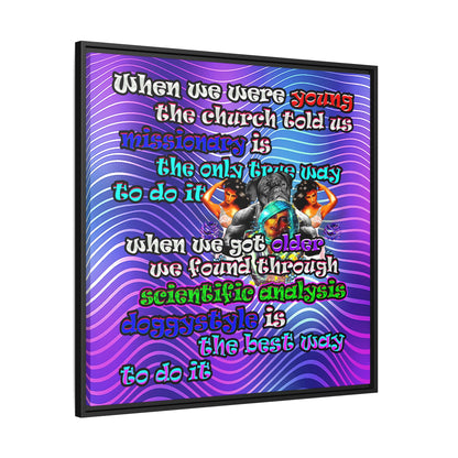 doggystyle - framed canvas art (purple wave)
