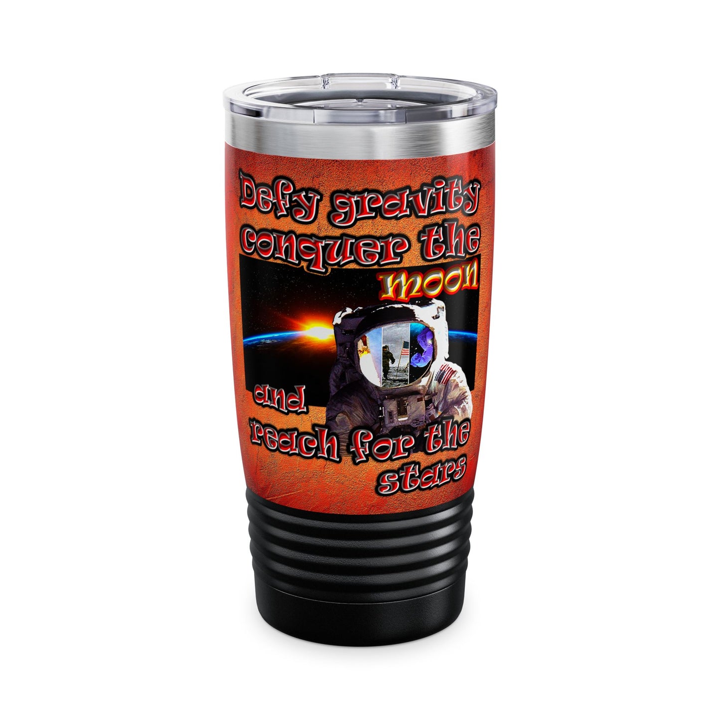 defy conquer reach - Ringneck Tumbler, 20oz (burnt orange)