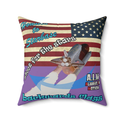 shoot for the stars - Faux Suede Square Pillow - (light purple)