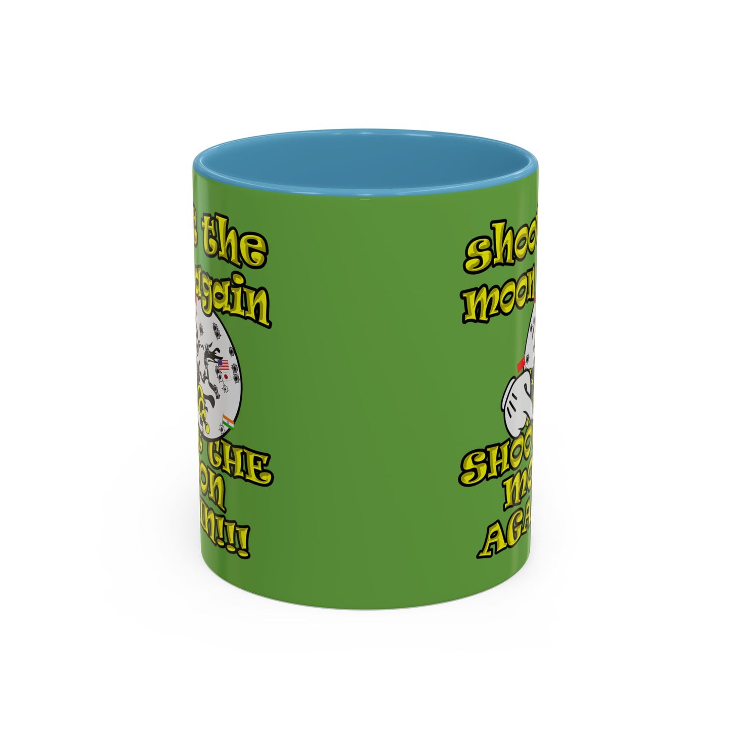 shoot the moon again - Accent Mug (green)