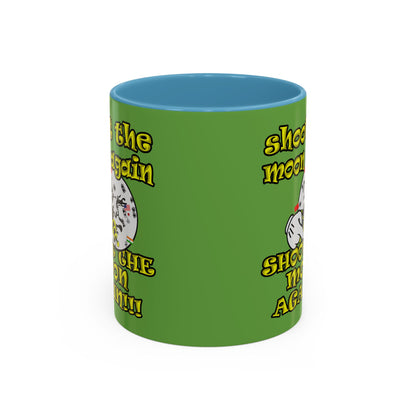 shoot the moon again - Accent Mug (green)