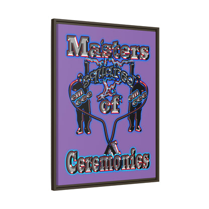 em cee squared - framed canvas art (light purple)