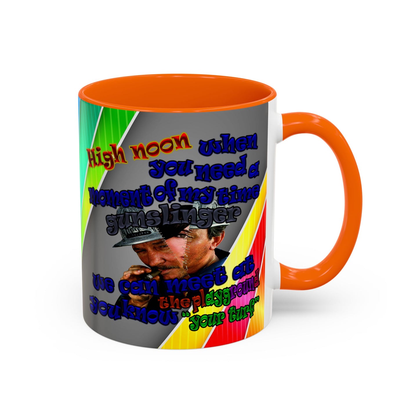 high noon - Accent Mug (rainbow split)