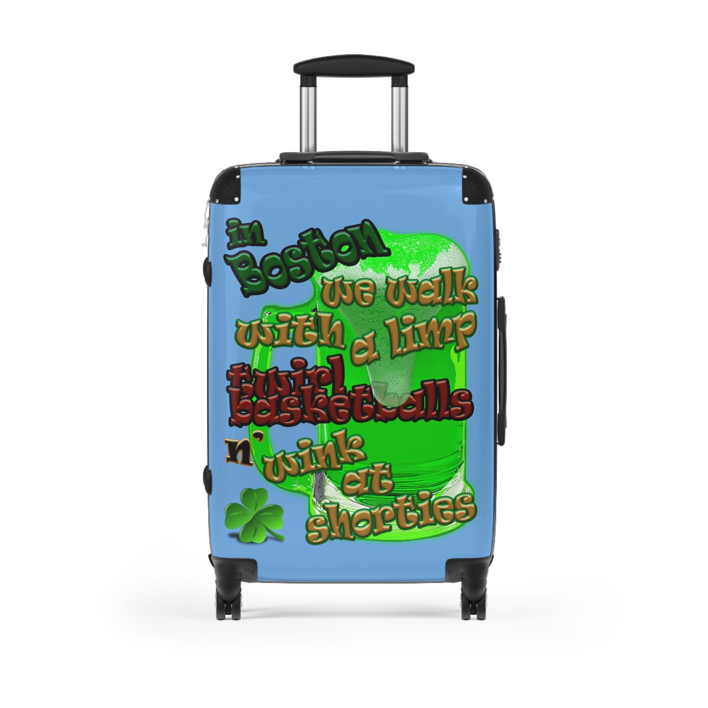 celtics logo - Suitcase (light blue)
