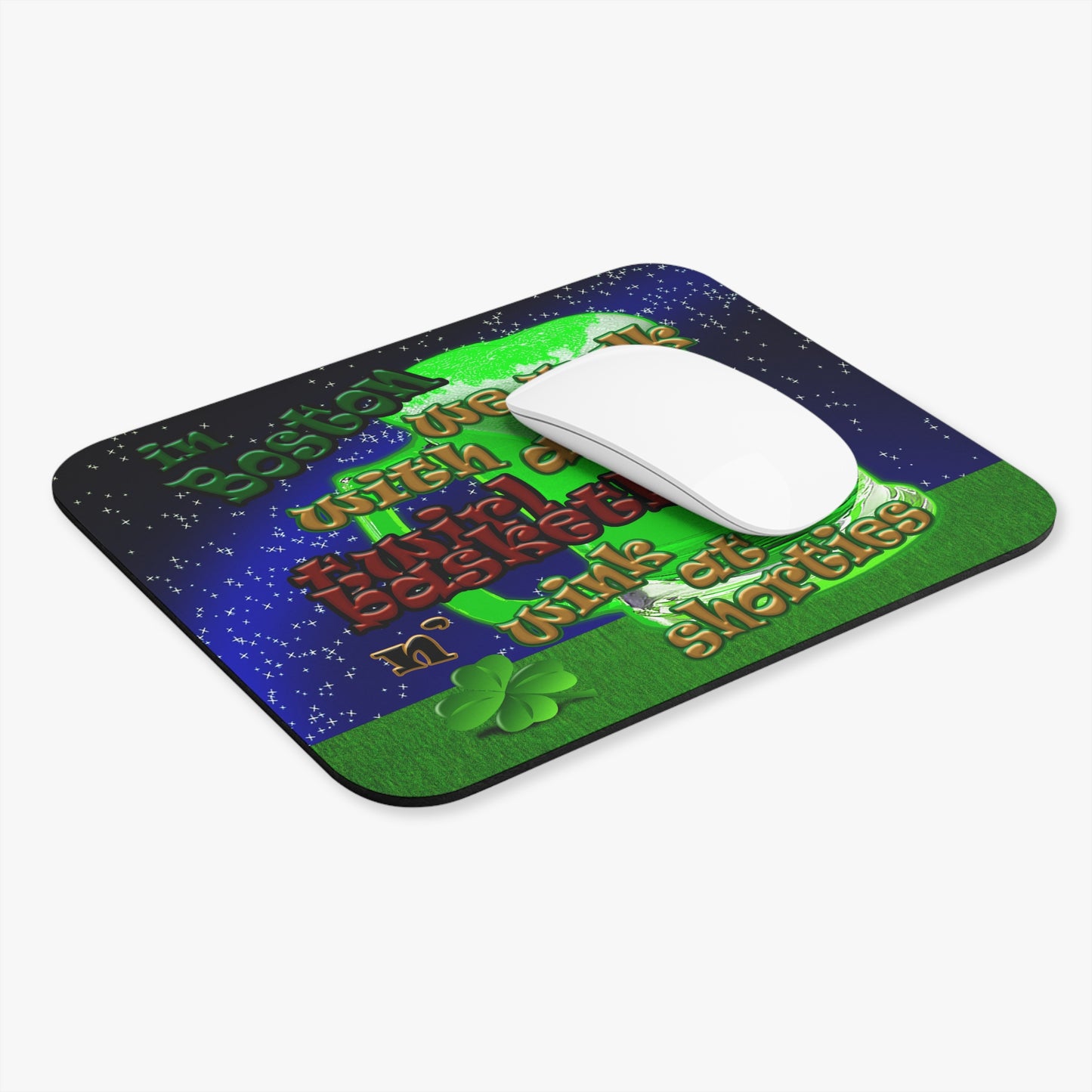 celtics logo - Mouse Pad (Rectangle) ('snoops' background)